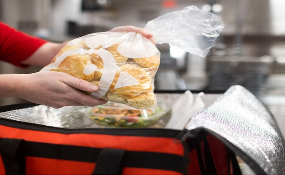 Chick-fil-A Biscuits placed in a cooler.